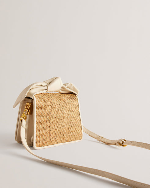 NIYAHNA-Bags-Faux Raffia Soft Knot Mini Bow Bag- Ted Baker Romania